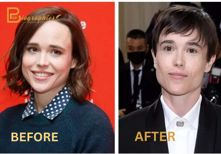 Gender OF ELLIOT PAGE before & after